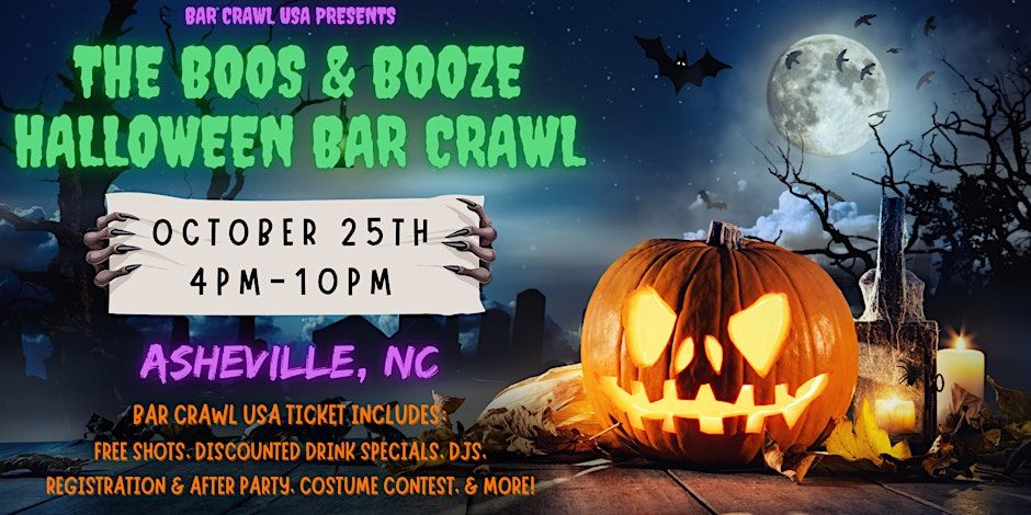 Asheville Boos & Booze Halloween Bar Crawl, by Bar Crawl USA