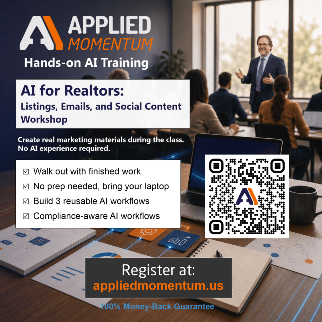 AI for realtors Workshop Flyer Square
