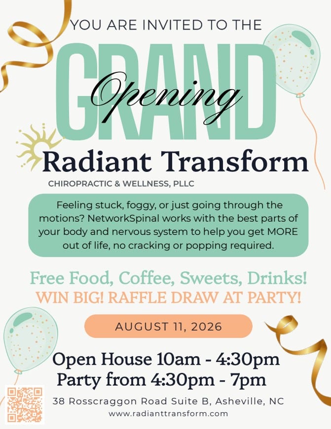 Radiant Transform Grand Opening Flyer