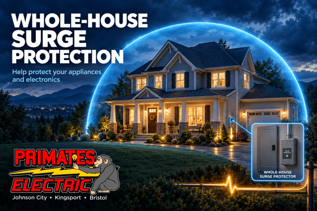 Professionally installed whole-house surge protection adds a layer of defense for your home’s appliances and electronics.