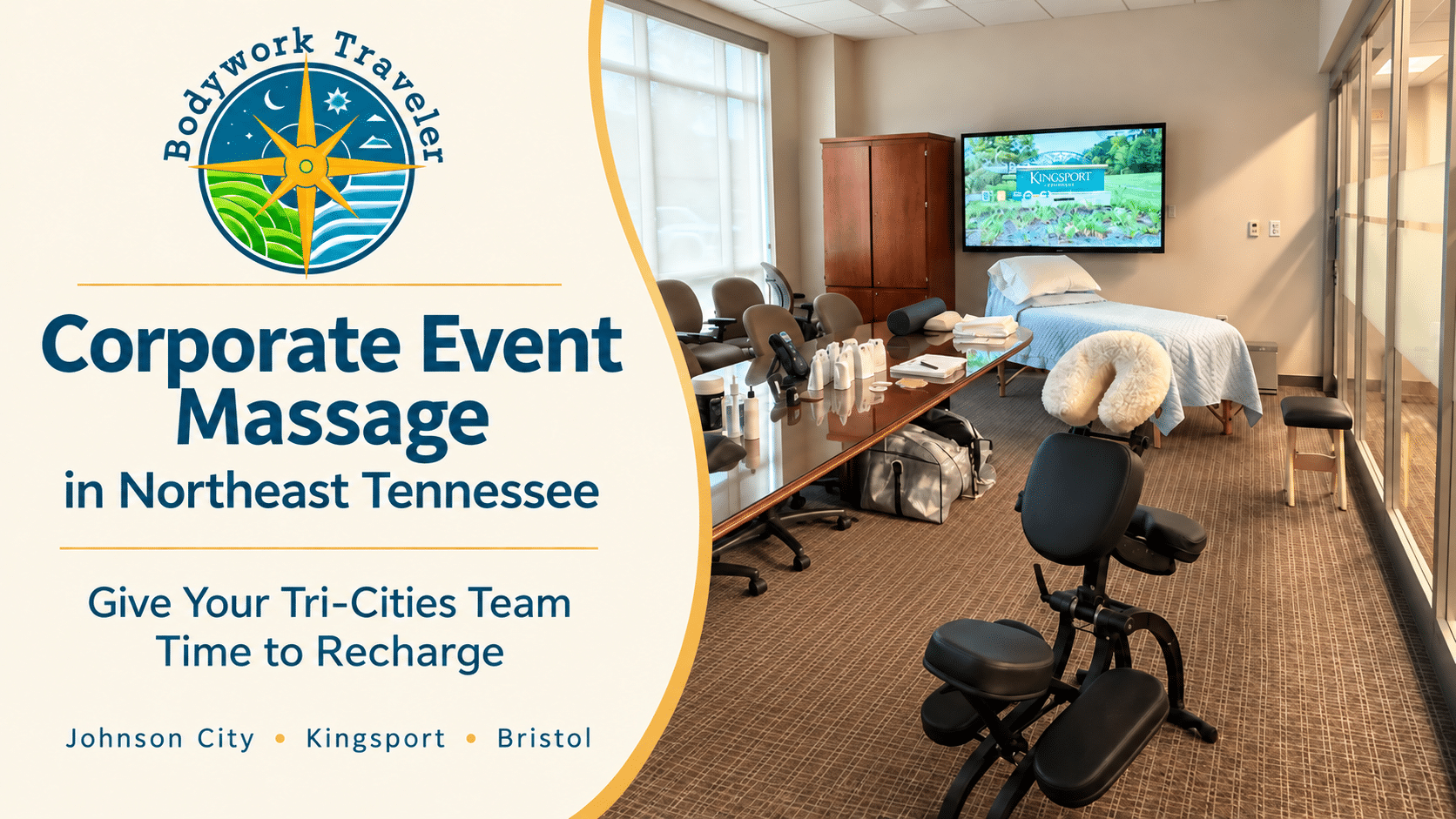 Corporate Event Massage in Northeast Tennessee by Bodywork Traveler