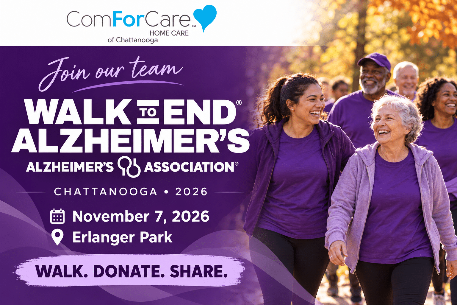 Walk To End Alzheimers Chattanooga TN 2026 - Team ComForCare